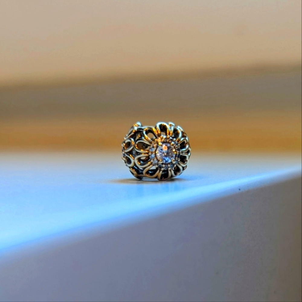 Pandora Sterling silver Charm with Rhinestones